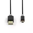 USB-kabel | USB 2.0 | USB-A Hane | USB Mini-B 5 pin Hane | 480 Mbps | Guldplaterad | 2.00 m | Rund | PVC | Antracit | Låda - Dator och nätverk - 5412810263486 - 10