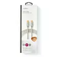 USB-kabel | USB 2.0 | USB-C Hane | USB-C Hane | 100 W | 480 Mbps | Guldplaterad | 2.00 m | Rund | Flätad / Nylon | Silver | Kartong med täckt fönster - Dator och nätverk - 5412810331116 - 66