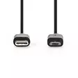 USB-kabel | USB 2.0 | USB-C Hane | USB Micro-B Hane | 60 W | 480 Mbps | Nickelplaterad | 1.00 m | Rund | PVC | Svart | Label - Dator och nätverk - 5412810421756 - 10