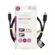 USB-kabel | USB 2.0 | USB-C Hane | USB Micro-B Hane | 60 W | 480 Mbps | Nickelplaterad | 1.00 m | Rund | PVC | Svart | Label - Dator och nätverk - 5412810421756 - 66