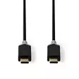 USB-kabel | USB 3.2 Gen 1 | USB-C Hane | USB-C Hane | 60 W | 4K@60Hz | 5 Gbps | Guldplaterad | 2.00 m | Rund | PVC | Svart | Låda - Dator och nätverk - 5412810272266 - 10