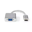 VGA-adapter | HDMI Kontakt | VGA hona 15p | Guldplaterad | Rak | Aluminium / Tyg | Silver | Kartong med täckt fönster - Dator och nätverk - 5412810333356 - 10