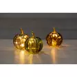 Glaspumpa med LED-belysning 9 cm assorterad Finnlumor - Dekorativ pumpa i glas med timer (inkl. batterier) - LED-ljus och lyktor - 6410416580326 - 11