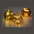 Glaspumpa med LED-belysning 9 cm assorterad Finnlumor - Dekorativ pumpa i glas med timer (inkl. batterier) - LED-ljus och lyktor - 6410416580326 - 2