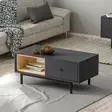 Soffbord Hanah Home Naturel Antracit Spånskiva 90x40x45 cm - Möbler - 8683342170536 - 3