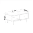 Soffbord Hanah Home Naturel Antracit Spånskiva 90x40x45 cm - Möbler - 8683342170536 - 7