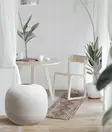 Pouf Aberto Design Fluffy Beige Akryl 40x40x45 cm - Möbler - 8683342532716 - 2