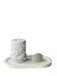 Doftljus Set Aberto Design Glamour Candle Grå Vit Betong Soya 10x6x6 cm 6x5x3 cm 18x9x2 cm - Ljus och lyktor - 8684283555536 - 1