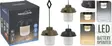 Camping LED-lampa USB-C laddningsbar 3 ljuslägen 10,5cm silikon - Hushållsprodukter - 8720573971256 - 1