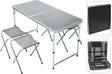 Campingbordset 5 delar, hopfällbart aluminium bord och stolar - Hushållsprodukter - 8721037392976 - 1