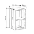 Sängbord Hanah Home Lonie Carrara Marmormönster Spånskiva 30x55x30 cm - Nattduksbord - 8684283438846 - 11