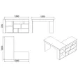 Skrivbord Hanah Home Ct5 W Vit Spånskiva 129x72x120 cm - Skrivbord - 8683342403696 - 7