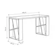Skrivbord Hanah Home Honey Vit Antracit Spånskiva 140x75x60 cm - Skrivbord - 8681875277036 - 3