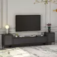 TV-bänk Hanah Home Imaj Antracit Spånskiva 180x45,2x35 cm - TV-bänkar - 8683743528066 - 2