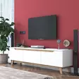 TV-bänk Hanah Home D1 2472 Vit Valnöt Spånskiva 180x48,6x35 cm - TV-bänkar - 8683743678426 - 3