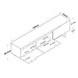 TV-bänk Hanah Home D1 2472 Vit Valnöt Spånskiva 180x48,6x35 cm - TV-bänkar - 8683743678426 - 9