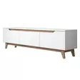 TV-bänk Hanah Home D1 2472 Vit Valnöt Spånskiva 180x48,6x35 cm - TV-bänkar - 8683743678426 - 8