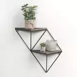 Vägghylla Hanah Home Wr045 Valnöt Massivt Trä Metall 33x30x13 cm - Möbler - 8681875990096 - 1