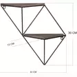 Vägghylla Hanah Home Wr045 Valnöt Massivt Trä Metall 33x30x13 cm - Möbler - 8681875990096 - 5