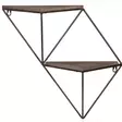 Vägghylla Hanah Home Wr045 Valnöt Massivt Trä Metall 33x30x13 cm - Möbler - 8681875990096 - 2