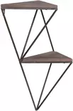 Vägghylla Hanah Home Wr045 Valnöt Massivt Trä Metall 33x30x13 cm - Möbler - 8681875990096 - 3