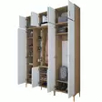 Hallmöbel Hanah Home EA121 Valnöt Vit Spånskiva 180x240x37,5 cm - Hallskåp - 8684282480846 - 12