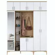 Hallmöbel Hanah Home EA121 Valnöt Vit Spånskiva 180x240x37,5 cm - Hallskåp - 8684282480846 - 9