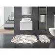 Badrumsmatta Set Mijölnir Grå 100% Polyester Halkfri Antibakteriell Maskintvättbar 50x60 cm & 60x100 cm - Badrumsmattor och våtrumsmattor - 8682870988286 - 2