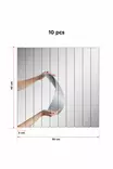 Spegel Hanah Home Rectangular Stripe Silver Akryl 50x40 cm - Speglar - 8684282469506 - 7
