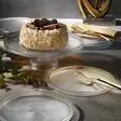 Desserttallriksset (7 delar), transparent guld, 21 x 21 cm, tålig, elegant - Tallrikar - 8684283657346 - 2
