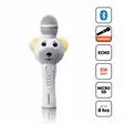 Karaokemikrofon med Bluetooth® SD-kortplats lampor Aux-utgång Vit - Mikrofoner och karaokemaskiner - 8711902065296 - 1