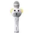 Karaokemikrofon med Bluetooth® SD-kortplats lampor Aux-utgång Vit - Mikrofoner och karaokemaskiner - 8711902065296 - 10