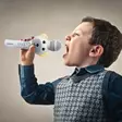 Karaokemikrofon med Bluetooth® SD-kortplats lampor Aux-utgång Vit - Mikrofoner och karaokemaskiner - 8711902065296 - 53