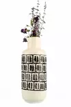 Dekorativ Kruka Aberto Design YL694 Svart Vit Keramik 13x33 cm - Hängande blomkrukor och vaser - 8684283435616 - 1