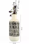 Dekorativ Kruka Aberto Design YL694 Svart Vit Keramik 13x33 cm - Hängande blomkrukor och vaser - 8684283435616 - 3