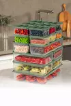 Förvaringslåda Set Hermia Grön Plast 19 Delar - Matlådor och matförvaringsbehållare - 8684283210466 - 1