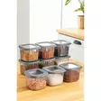 Förvaringslåda Set Hermia Antracit Plast 9 Delar - Matlådor och matförvaringsbehållare - 8684282831716 - 4