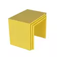 Nestingbord Hanah Home Shp103Hh Gul Spånskiva 55x47x40 cm - Bord - 8684282333746 - 3