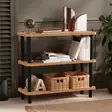 Bokhylla Hanah Home Step Svart Spånskiva 80x75x28 cm - Bokhyllor - 8683342857406 - 1