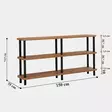 Bokhylla Hanah Home Raca Svart Spånskiva 150x74,9x35 cm - Bokhyllor - 8683342857376 - 6