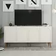 Konsolbord Hanah Home Lyon 81 Cream Valnöt Spånskiva 180x81x35 cm - Byråer och skåp - 8684282640226 - 6
