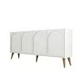 Konsolbord Hanah Home Lyon 81 Cream Valnöt Spånskiva 180x81x35 cm - Byråer och skåp - 8684282640226 - 1