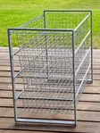 Korihylly harmaa 4 osaa - koko 45 x 53 x 70 cm - Förvaringslådor och korgar - 6405086016756 - 7