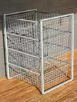 Korihylly harmaa 4 osaa - koko 45 x 53 x 70 cm - Förvaringslådor och korgar - 6405086016756 - 9