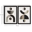 Inramad MDF-tavla Wallity Brun Mink Vit Svart MDF 38x53 cm 2 Delar - Tavlor och ramar - 8683743825066 - 1