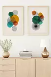 Inramad MDF-tavla Wallity Flerfärgad MDF 30x40 cm 2 Delar - Tavlor och ramar - 8684282341826 - 1