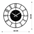 Väggklocka Wallxpert Svart Metall 48x48 cm - Väggklockor - 8682870854116 - 1