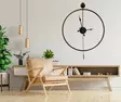Väggklocka Wallity Svart Metall 58x80 cm - Väggklockor - 8684282802686 - 3