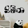 Väggdekor Metall Wallity Pandas Svart Metall 18x26 cm 20x27 cm 28x18 cm 3 Delar - Dekorationer, prydnadsföremål - 8683342941136 - 2