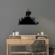 Väggdekor Metall Wallity Banksy Svart Röd Metall 52x70 cm - Dekorationer, prydnadsföremål - 8683743016716 - 2